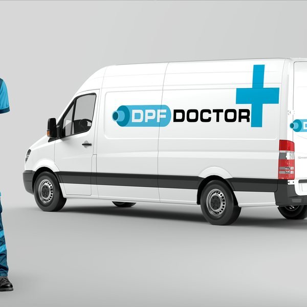 Fahrzeugbeschriftung mit dem DPF-Doktor-Logo